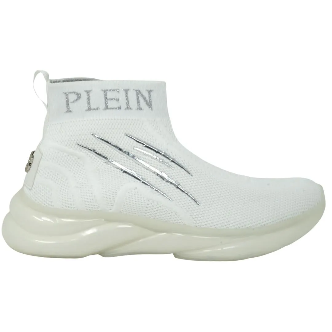 Plein Sport Hi-Top Sock White Sneakers