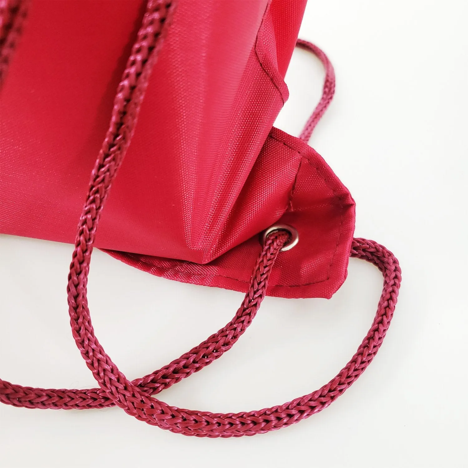 Polyester Value Drawstring Bags with Front Zippered Pocket - POL11