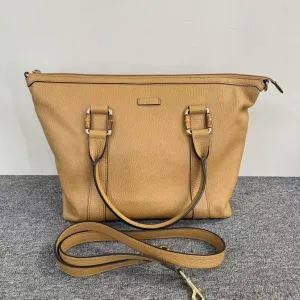 Preloved Gucci GG Marmont Medium Tan Leather Shoulder Bag