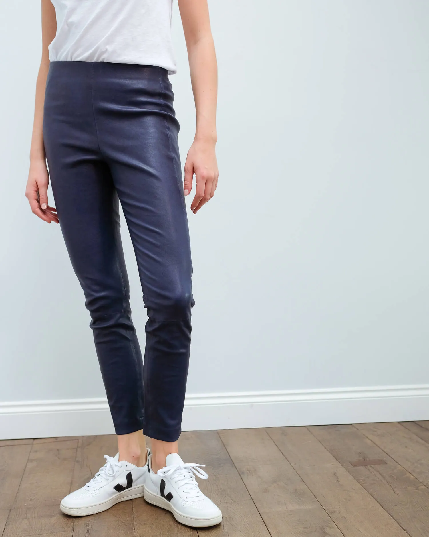 R&B Simone leather pant in royal blue