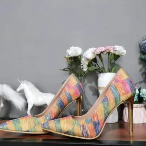 Round Toe Ankle Close Toe Slip-on Pumps