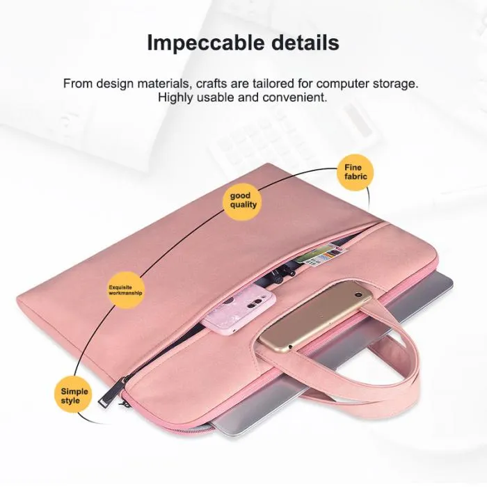 Sidiou Group Multifunctional Laptop Handbag Anti-scratch Waterproof Durable Storage Bag