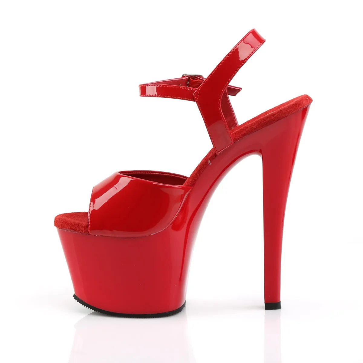 SKY-309 Pleasers 7 Inch Heel Red Pole Dancer Platform Shoes