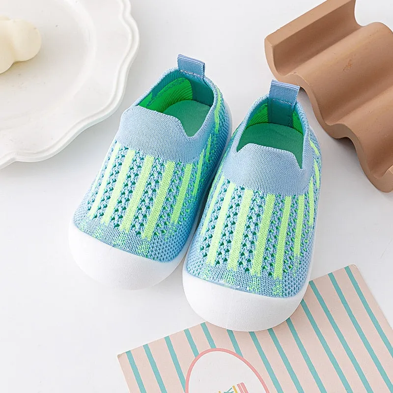 Spring Popular New Baby Shoes Mesh Knit Breathable Kid Girls Boys 0-3T Summer Slip-On Casual Sneakers Toddler Non-Skid Prewalker