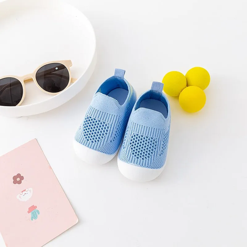 Spring Popular New Baby Shoes Mesh Knit Breathable Kid Girls Boys 0-3T Summer Slip-On Casual Sneakers Toddler Non-Skid Prewalker