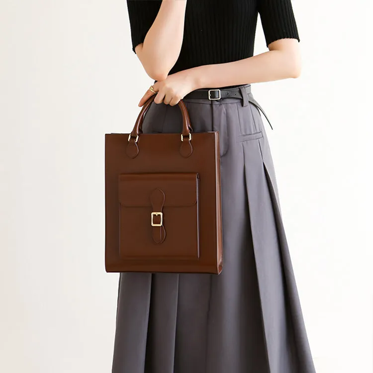 Vintage Real Leather Handbags Brown Leather Crossbody Bag