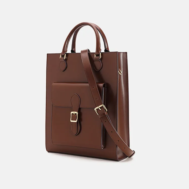 Vintage Real Leather Handbags Brown Leather Crossbody Bag