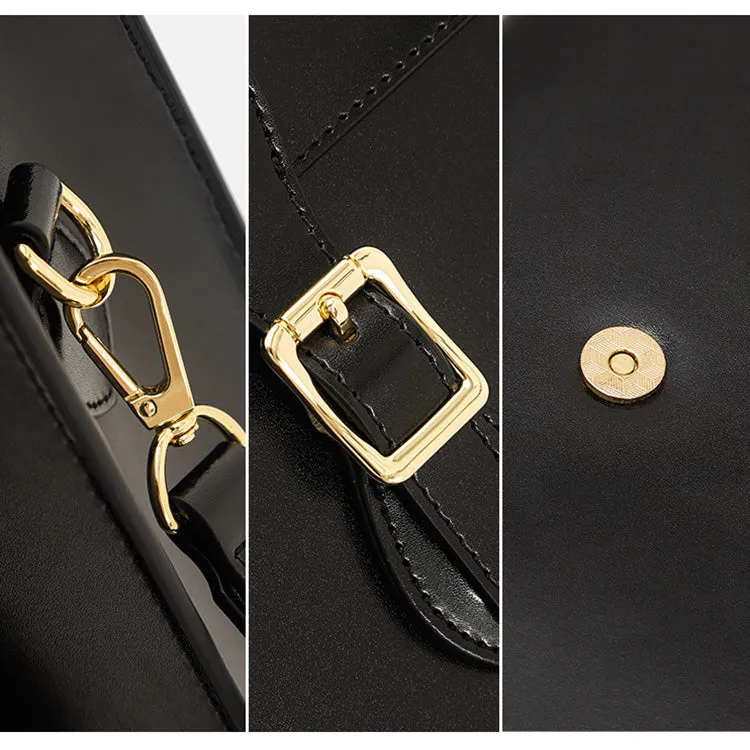 Vintage Real Leather Handbags Brown Leather Crossbody Bag
