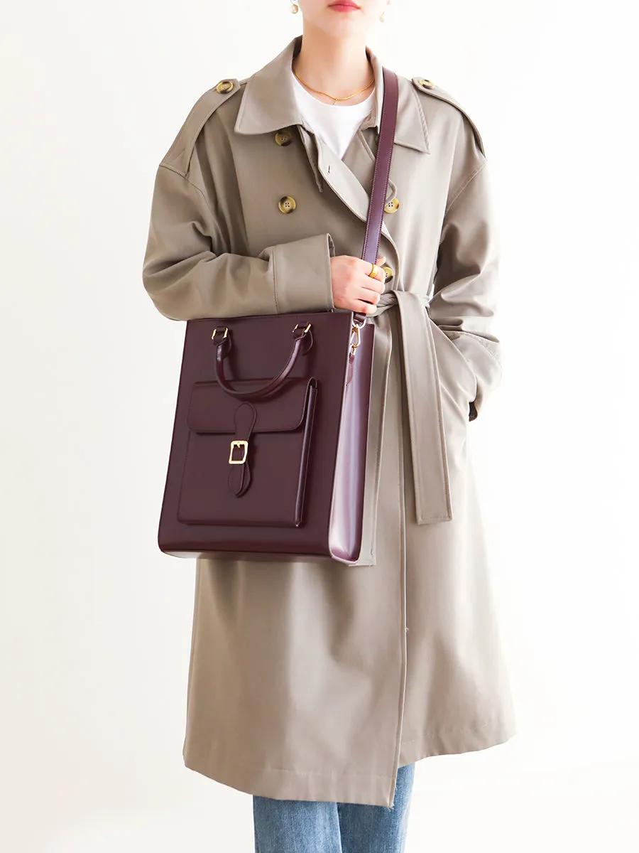 Vintage Real Leather Handbags Brown Leather Crossbody Bag
