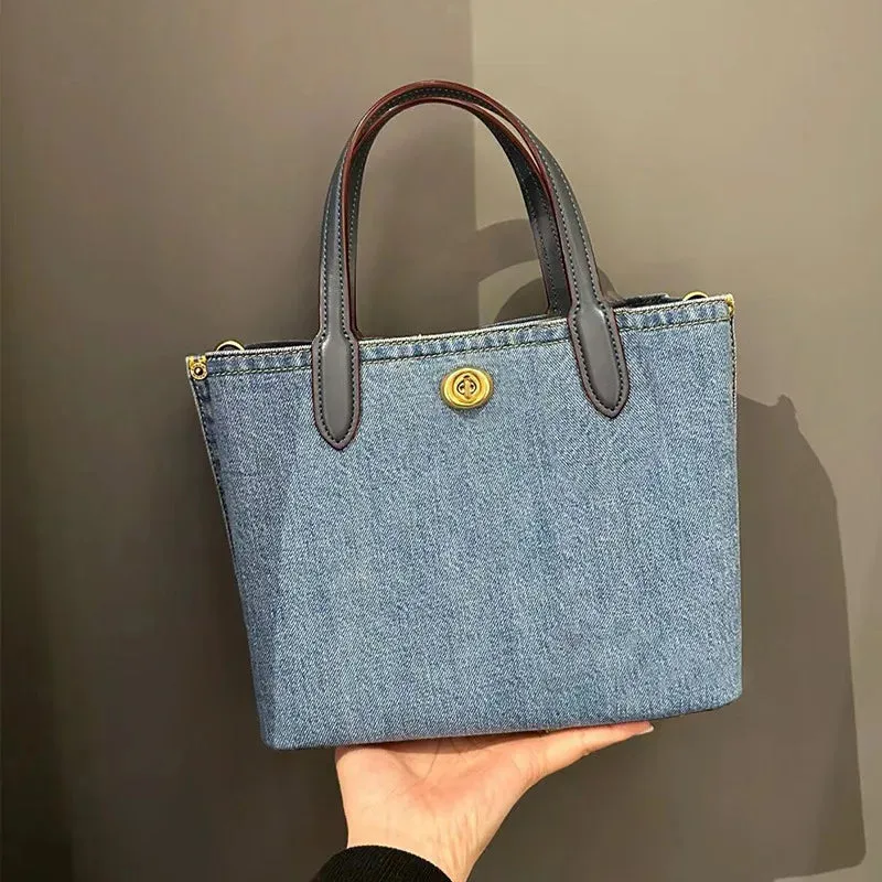 Vvsha Casual bags for women 2024 new denim Shoulder Messenger Bag Shopping Bags Students Book Bag Handbags Large Tote For Girls