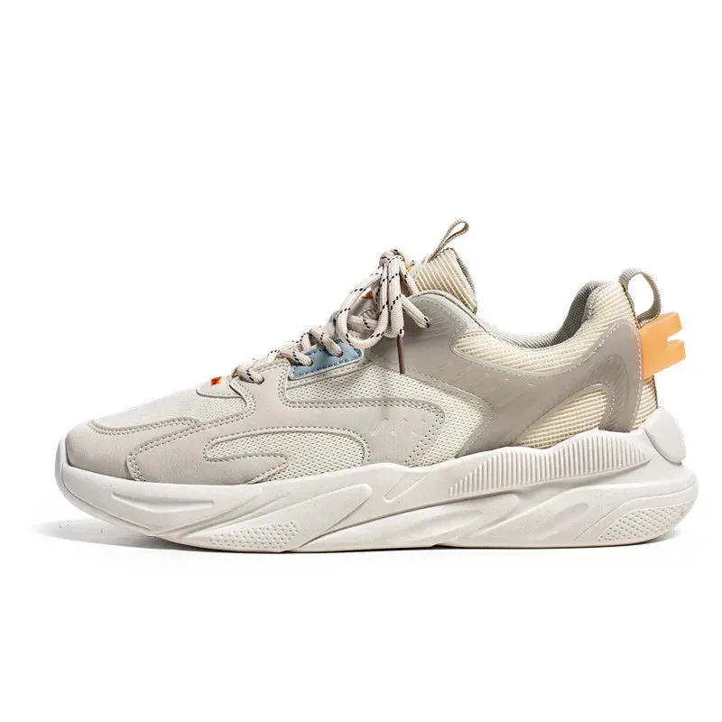 Wiaofellas Men Fashion Thick Sole Sneakers Breathable Height Increasing Vintage Casual Sport Shoes New Luxury Designers Cool Walking Shoes