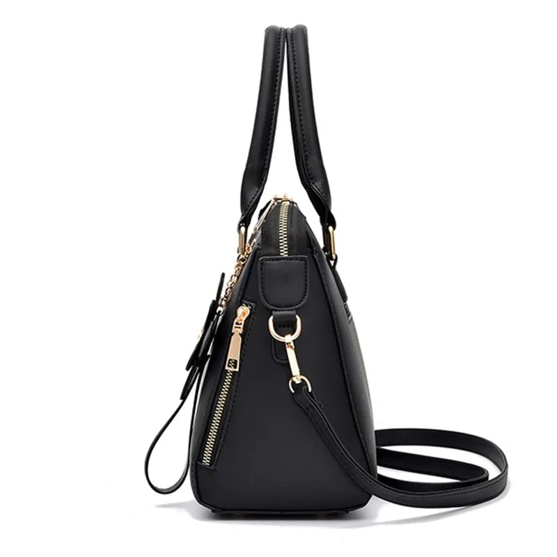 Women Leather Flower Handbags Messenger Bag Shoulder bags
