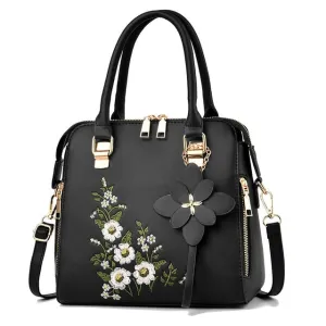 Women Leather Flower Handbags Messenger Bag Shoulder bags