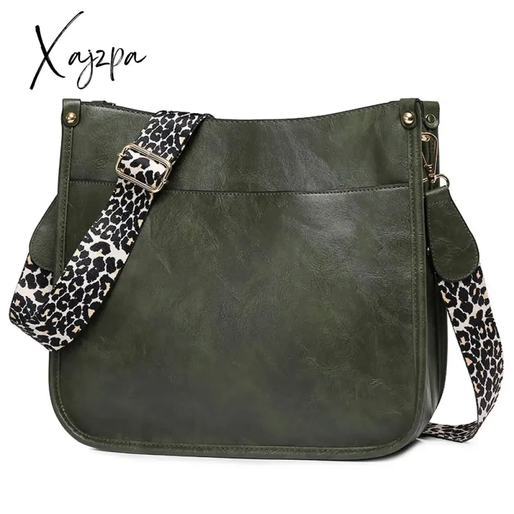 Xajzpa - Women Soft Leather Handbags Lady Small Cute Shoulder Bags Female Fashion Shopping Bag Bolsas Femininas Candy Color For Girl