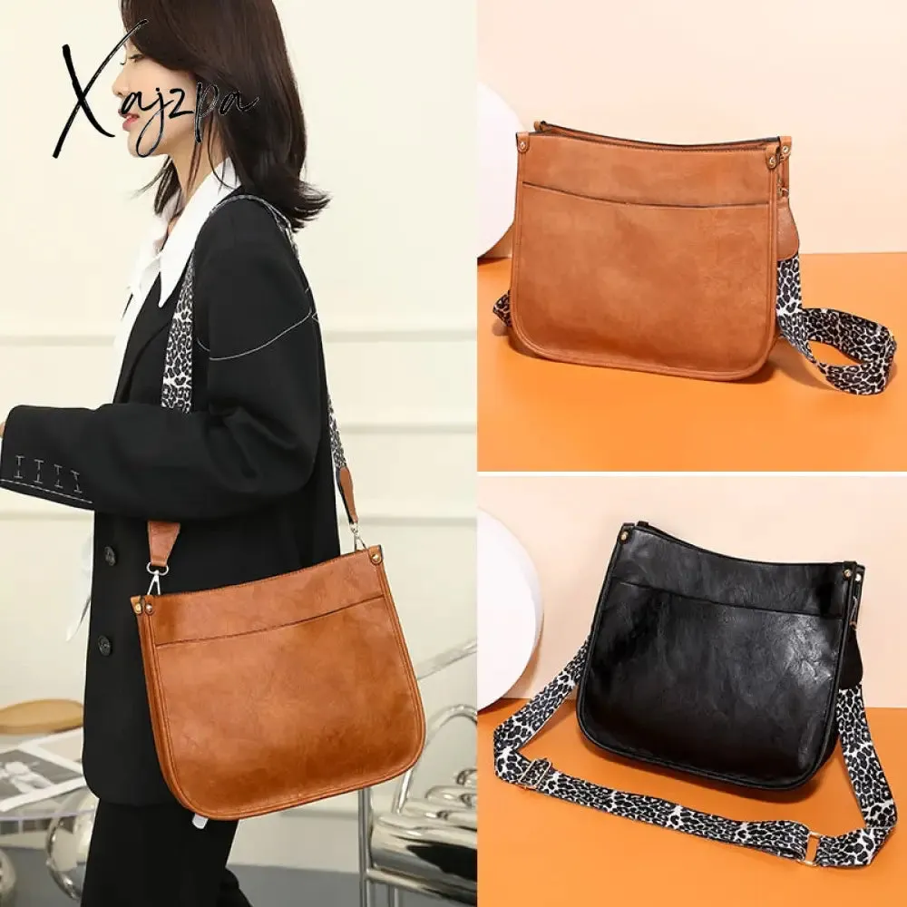 Xajzpa - Women Soft Leather Handbags Lady Small Cute Shoulder Bags Female Fashion Shopping Bag Bolsas Femininas Candy Color For Girl