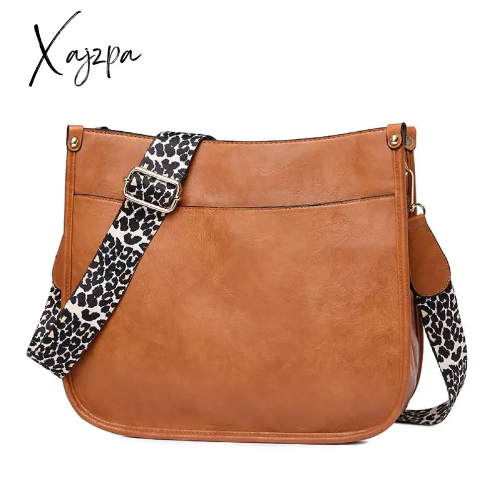Xajzpa - Women Soft Leather Handbags Lady Small Cute Shoulder Bags Female Fashion Shopping Bag Bolsas Femininas Candy Color For Girl