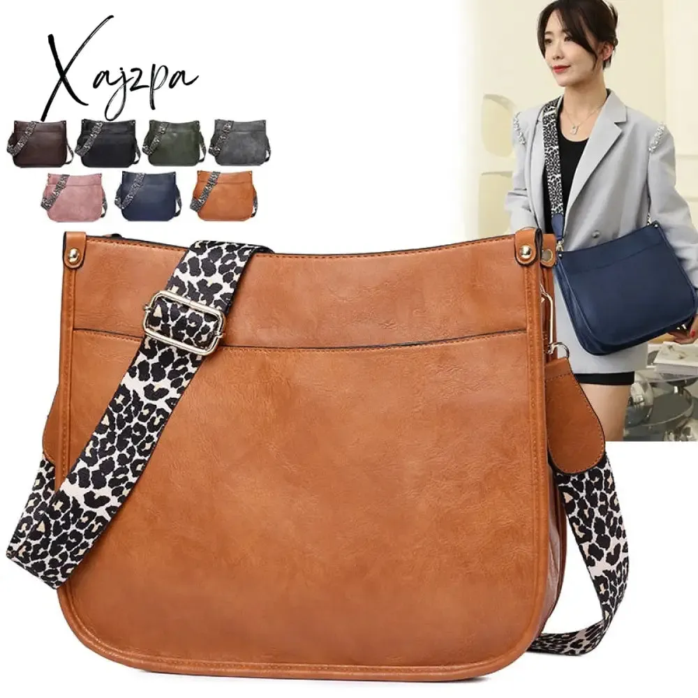 Xajzpa - Women Soft Leather Handbags Lady Small Cute Shoulder Bags Female Fashion Shopping Bag Bolsas Femininas Candy Color For Girl