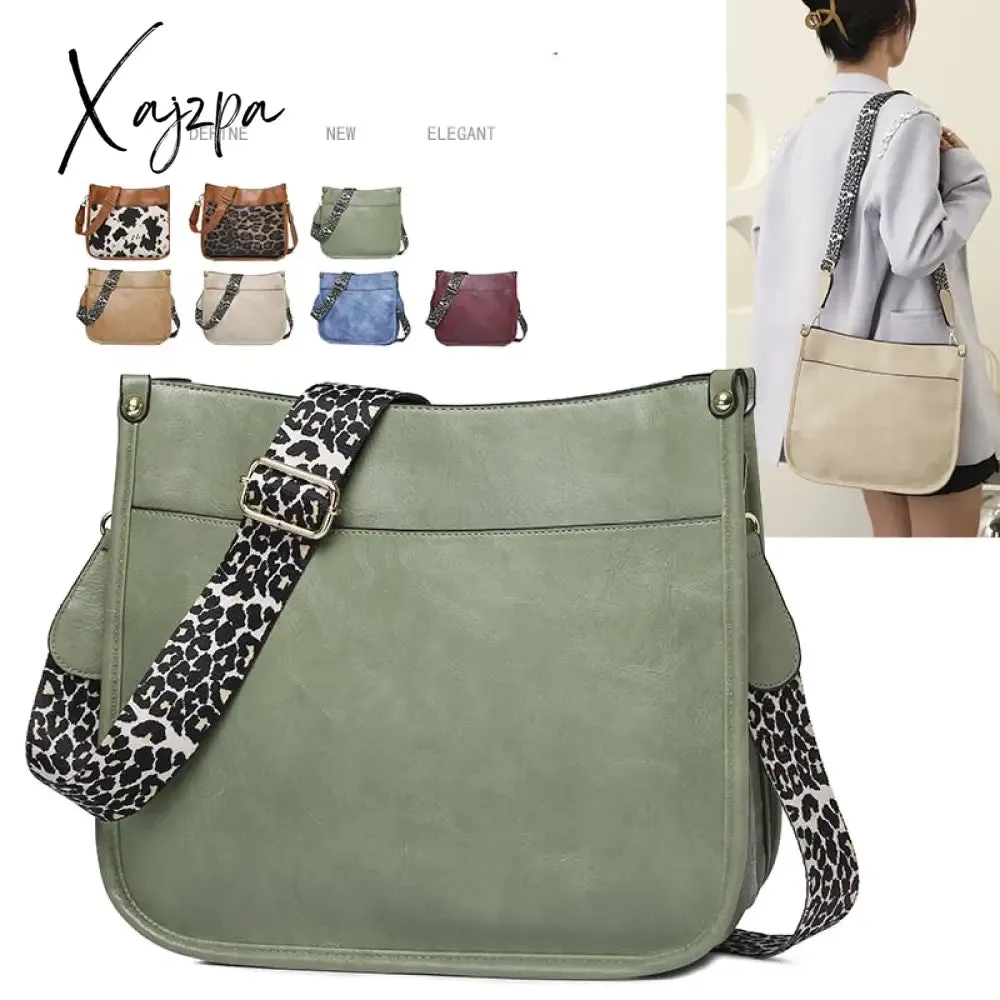 Xajzpa - Women Soft Leather Handbags Lady Small Cute Shoulder Bags Female Fashion Shopping Bag Bolsas Femininas Candy Color For Girl
