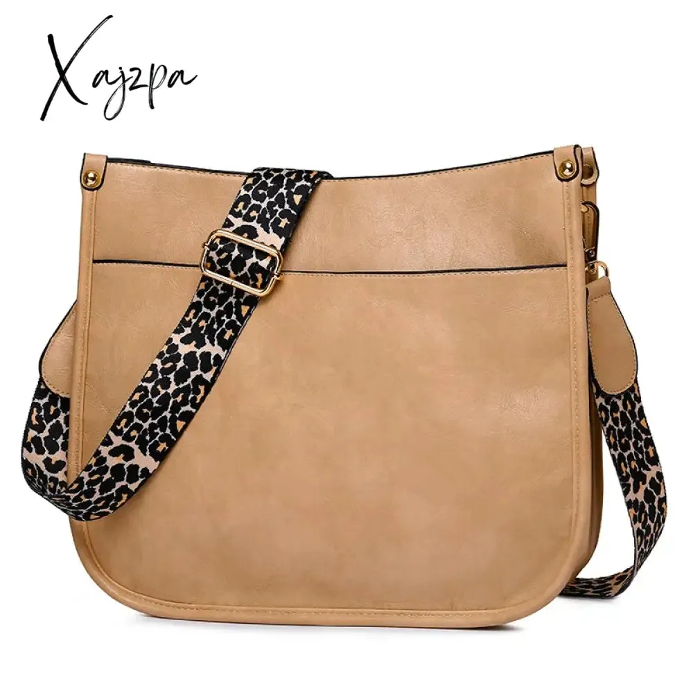 Xajzpa - Women Soft Leather Handbags Lady Small Cute Shoulder Bags Female Fashion Shopping Bag Bolsas Femininas Candy Color For Girl